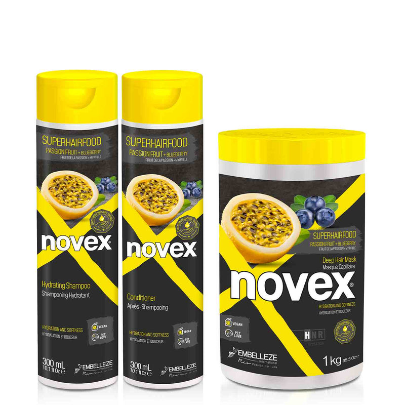 SuperFood Passion Fruit & Blueberry Bundle - Novex Hair Care